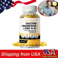 Calcium Magnesium Zinc with Vitamin D3 Capsules Bone Health Muscle Improvement