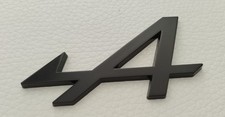 Embleme Original en métal logo A noir Alpine Renault carrosserie et intérieur