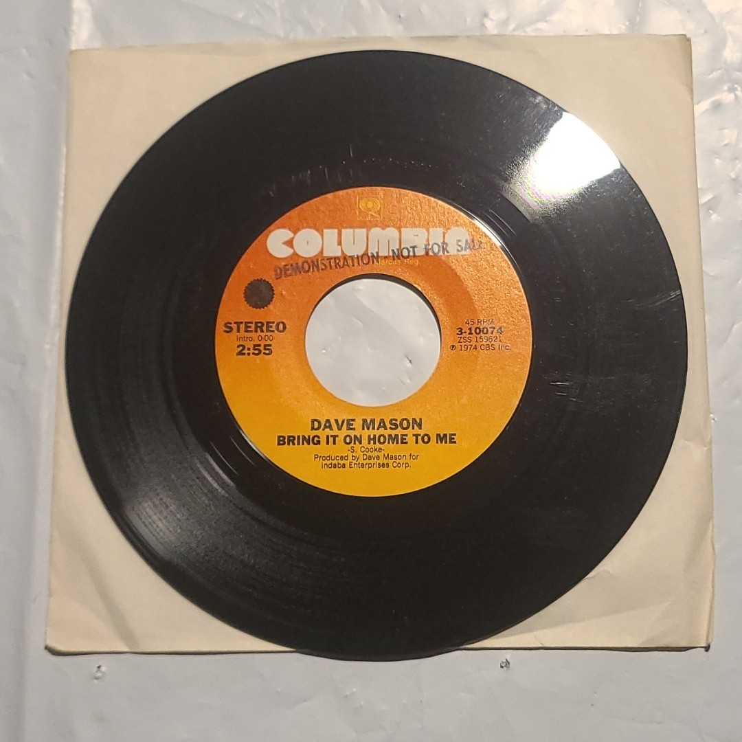 D-Lew – It's All In Me OG盤 Dave Mason - Bring It On Home To Me/ Harmony & Melody - Columbia