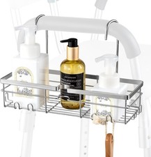 Hanging Shower Caddy, Shower Rack with Hooks for Shower  Bath Chair, Bathroom