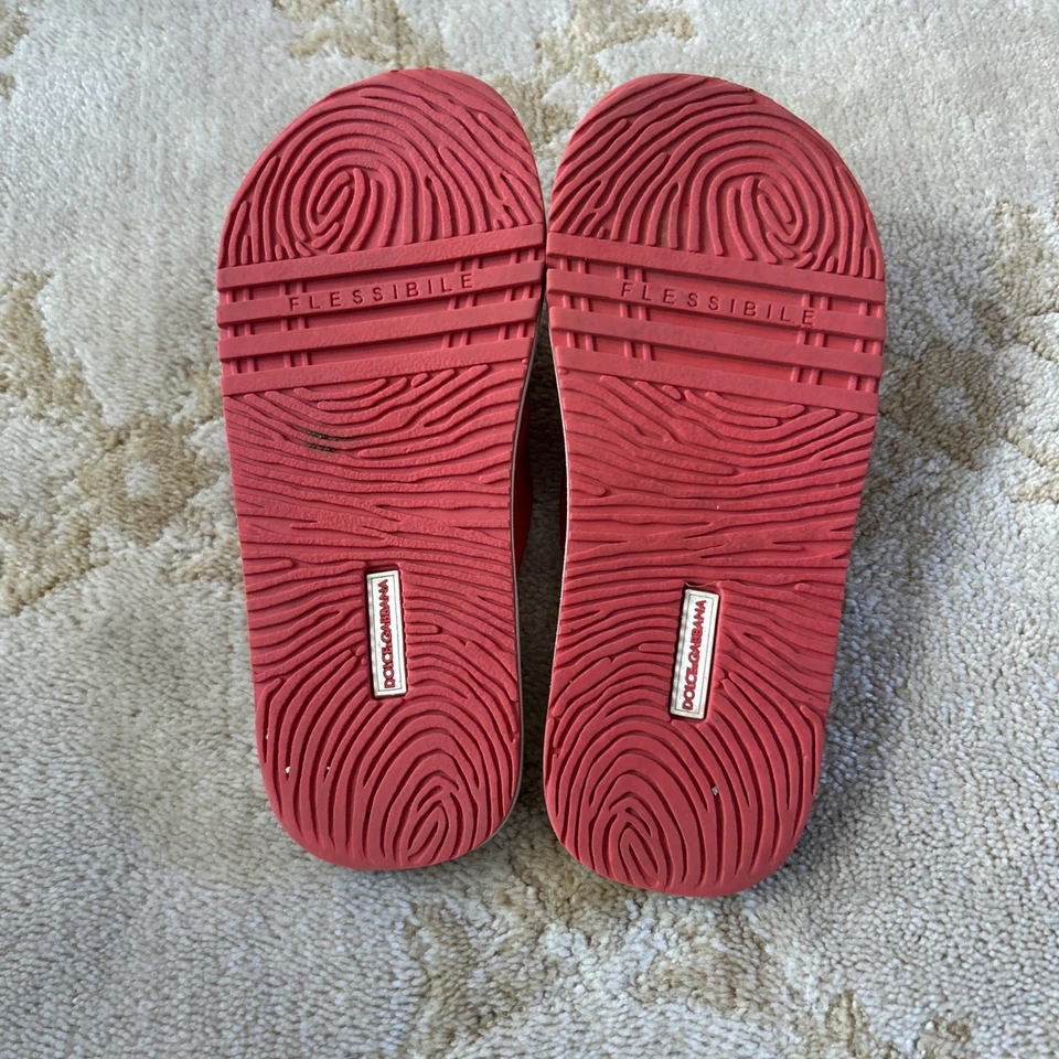 САНДАЛИИ DOLCE &GABBANA пляж шлепанцы девочек размер 12,5 100% подлинный - Изображение 4 из 4