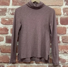 Madewell Top Womens XS Dusty Pink Slubbed Turtleneck Capsule Base Layer Shirt