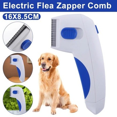 Electric Flea Zapper Lice Remover Hair Comb Brush for Pet Cat Dog Cleaning Tool