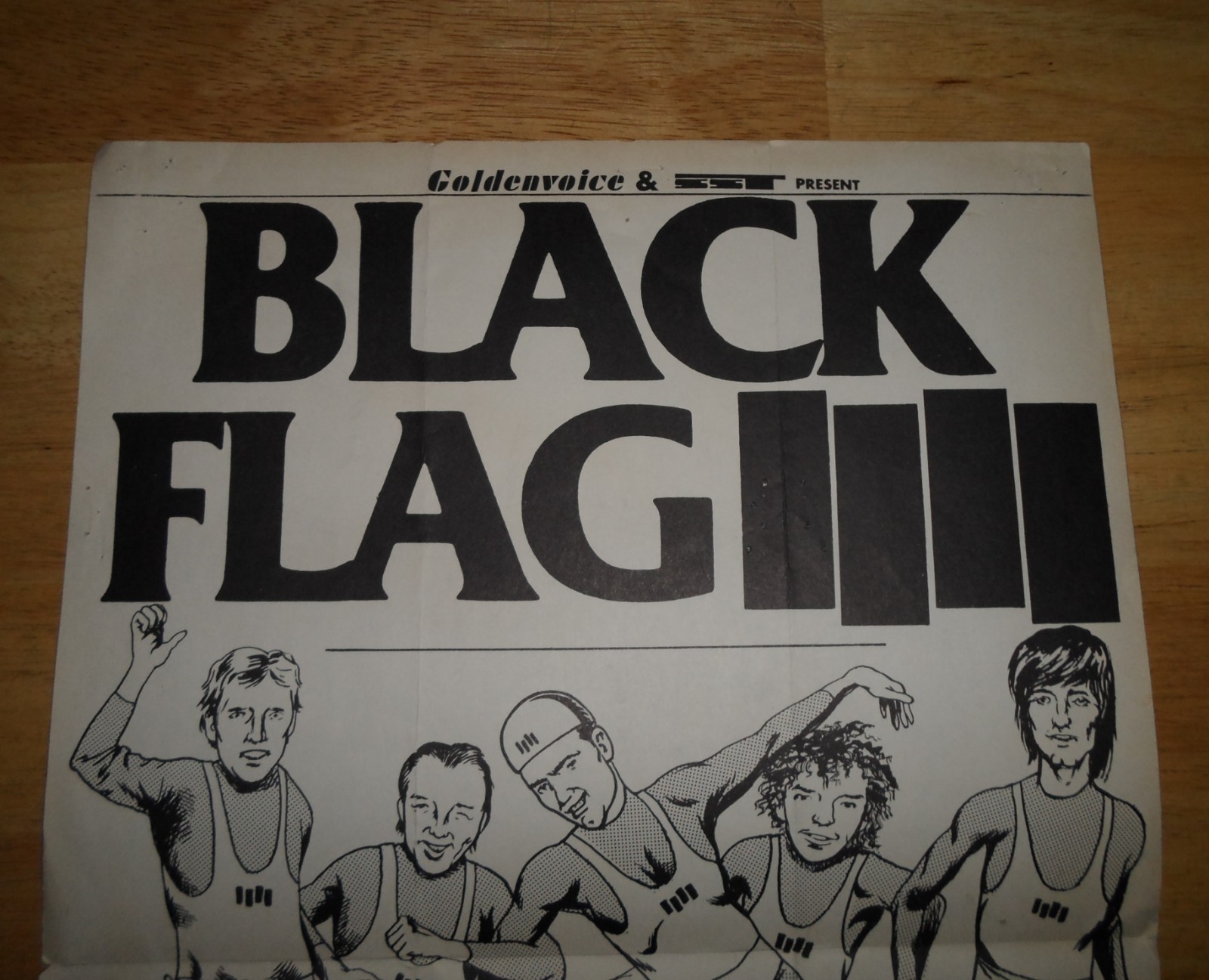 1982 Black Flag Olympic Auditorium Concert Poster Flyer Punk 17 x 11 Vintage 80s