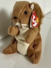 TY Beanie Baby Nuts The Squirrel Beanbag Toy January 21, 1996 Birthday