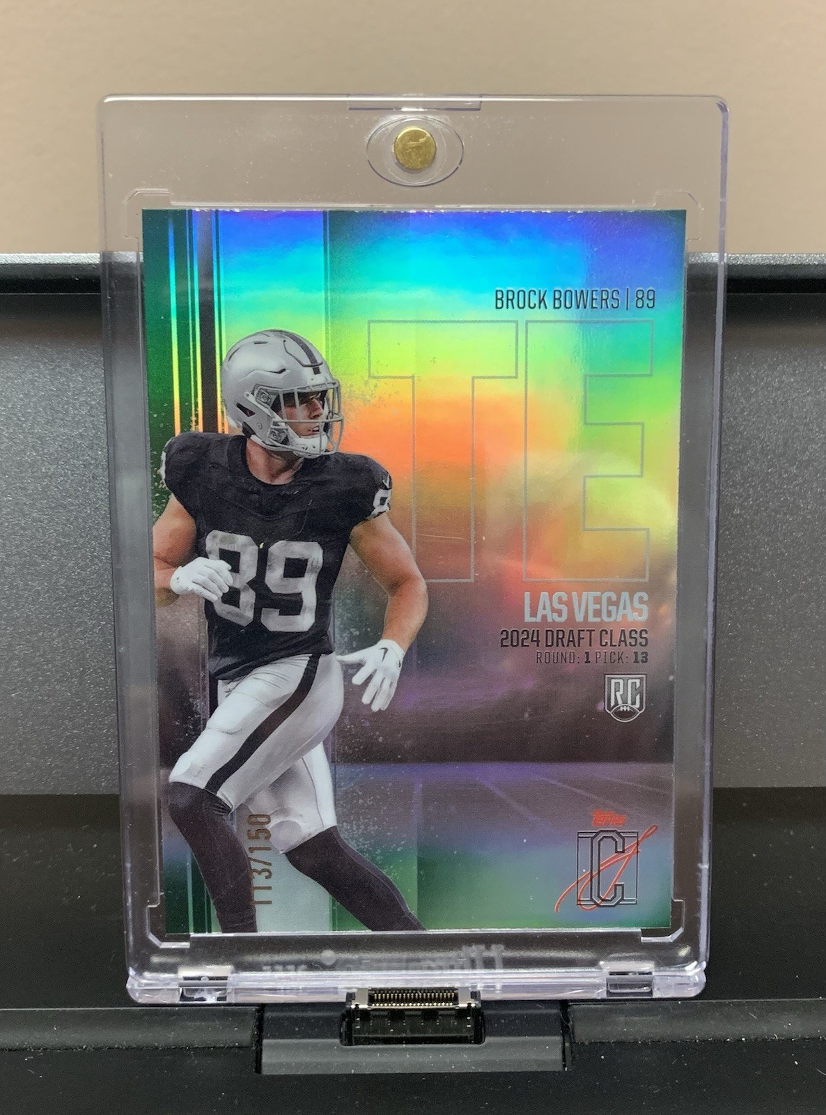2024 Topps Signature Class Brock Bowers Rookie Green Chrome Variation /150 RC SP