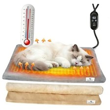 Heated Cat Bed, 6 Adjustable Temperature  5 Timers, Cat S 17.7"  15.7" 
