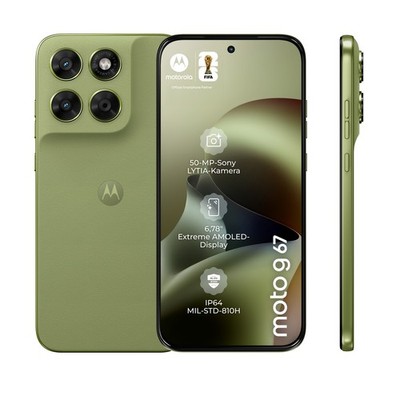 Motorola moto G67 256GB Grün Android Smartphone 5G 6,78'' OLED 50MP 4GB RAM IP64