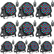 10pcs 108W PAR Can Stage Lighting RGB 36LED DMX DJ Lights Disco Wash Party Show