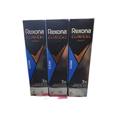 Rexona 3pk clinical Antiperspirant expert clean spray for men 150 ml each