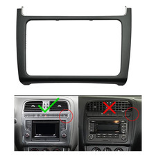 Cruscotto interno ABS per stereo 2 DIN per POLO 2014 2017 telaio installazione