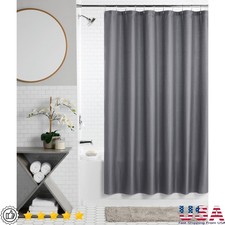 13 Piece Shower Curtain Set Dobby Dot Fabric W/ Hooks Machine Washable New