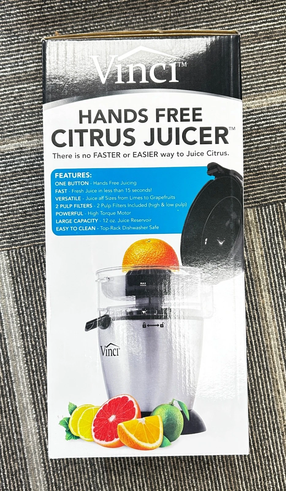 Vinci Hands Free Electric Citrus Juicer, 1-Button Juicer Machine
Opens in a new window or tab