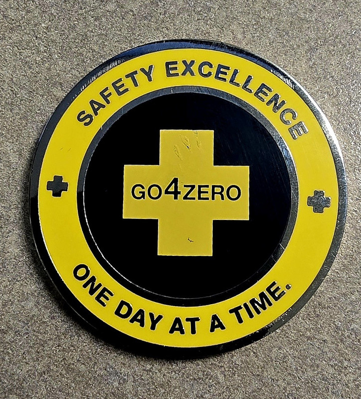Boeing GO4ZERO Safety Excellence One Day at a Time Metal Coin Yellow/Black