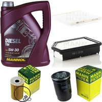 MANN-FILTER Inspektionspaket Mannol 5L Diesel Tdi 5W-30 FüR Kia Rio Iii 1.4