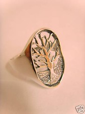 Sterling Silver 925 Tree of Life hand-made 60s model ring