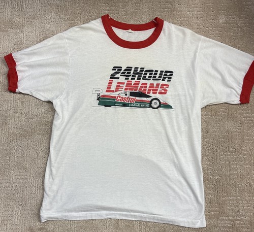 RARE Vintage Le Mans 24 Hour Jaguar Ringer Shirt
