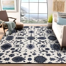Juno White Handmade Oriental Traditional Woolen Area Rugs Without Tariff duty
