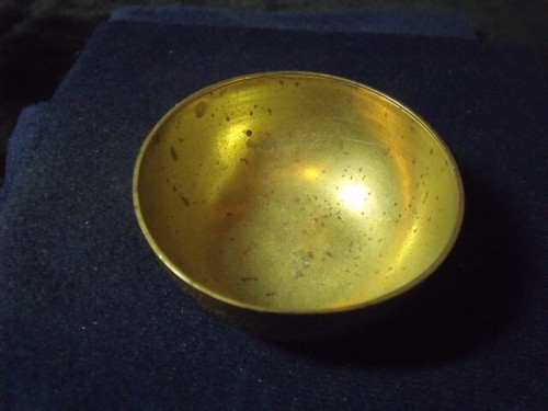 CIOTOLA OTTONE INDIANO INCISO VINTAGE LARGA 3" POCO PIÙ DI 1,25" ALTA SPEDIZIONE GRATUITA - Foto 4 di 4