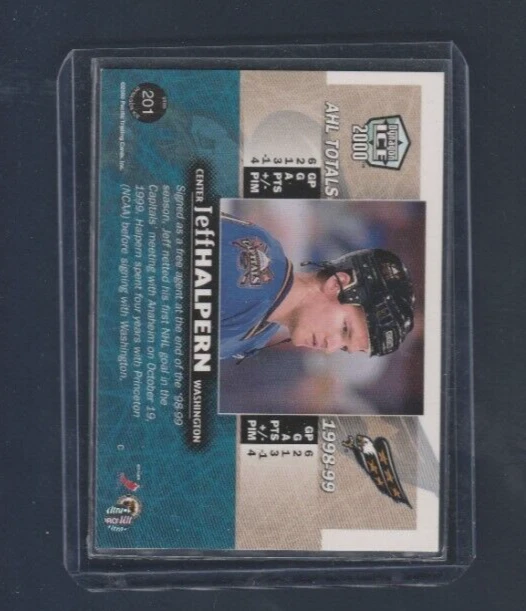1999-00 Pacific Dynagon ICE # 201 Jeff Halpern Rookie Card - Image 2 of 2
