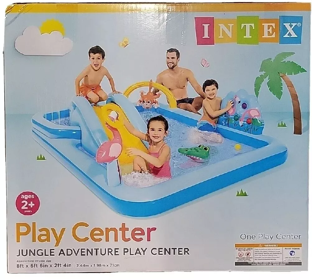 Theseus Downtown skat INTEX Jungle Adventure Wading Pool Play Center with Slide 78257571611 | eBay