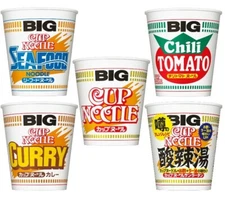 Nissin Cup Noodle Big Original Seafood Curry Chili Tomato Hot and Sour Soup 12