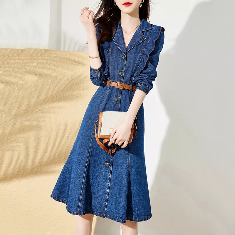 Long jeans cheap frock