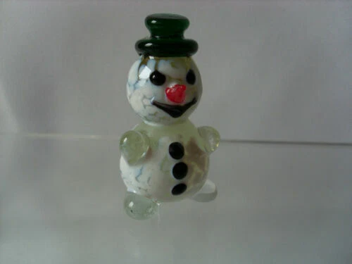 Christbaum- & Feiertagsschmuck Schneemann aus Glas