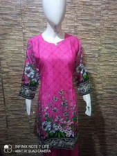 Pakistani Indian Kameez Stitched Size M /Kurti/Top/Tunic/Shirt Pink 1Pice 