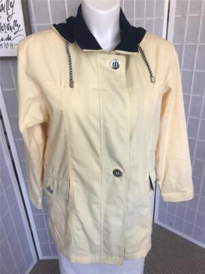 Women's Mackintosh New England Medium Mellow Yellow Zip Up Spring Jacket