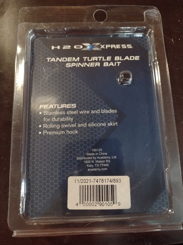 TANDEM TURTLE BLADE SPINNER 1/2oz. Bait Lure Chartreuse/White NEW! H2O Xpress - Picture 2 of 2