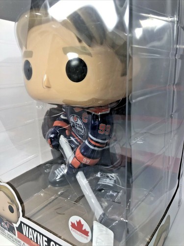 Funko Pop WAYNE #72 GRETZKY 10 Inch Edmonton Oilers HOME JERSEY Canada Exclusive - Picture 8 of 10