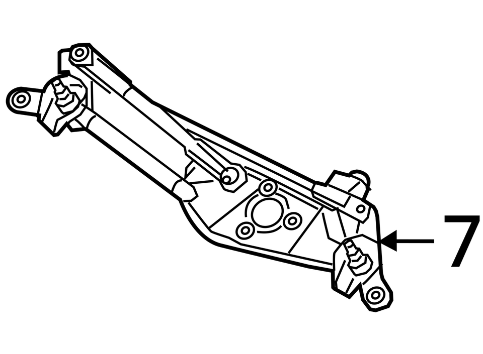 2016 Hyundai Tucson Windshield Wiper Transmission OEM 125K Miles