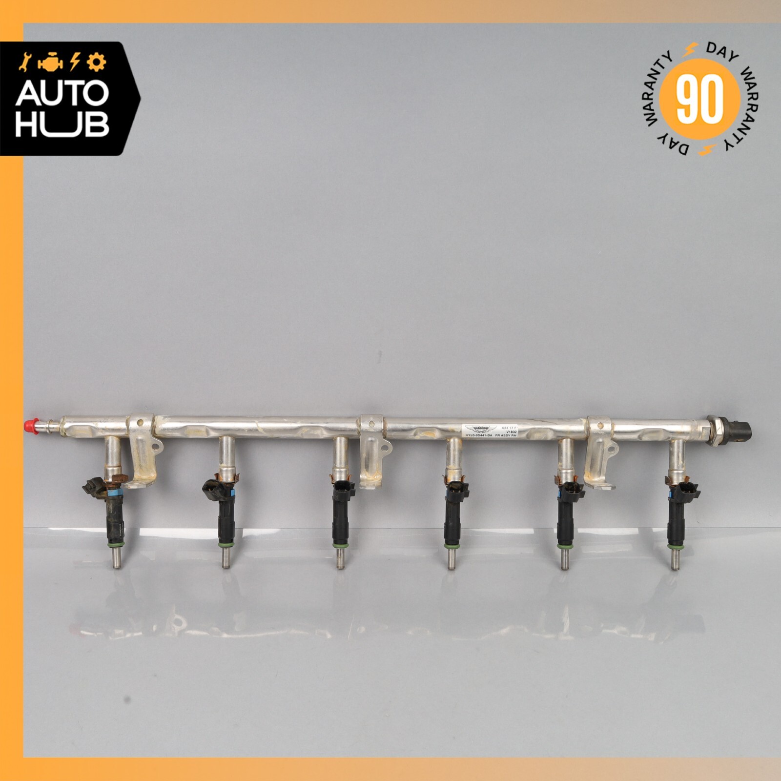 Aston Martin DBS DB11 5.2L V12 Right Fuel Injection Rail Line w/ Injectors OEM