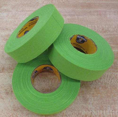 Neon Lime Green Hockey Tape - 1" x 27 Yards - 3 Rolls - Howies Hockey Tape Grip - Picture 2 of 6