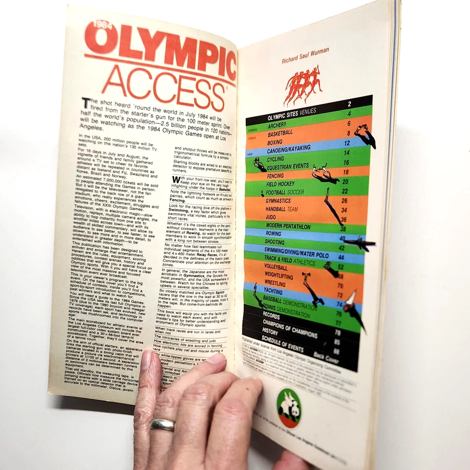 1984 Los Angeles Olympic Access TV Viewers Guide by Richard Saul Wurman. XLNT - Image 4 of 4