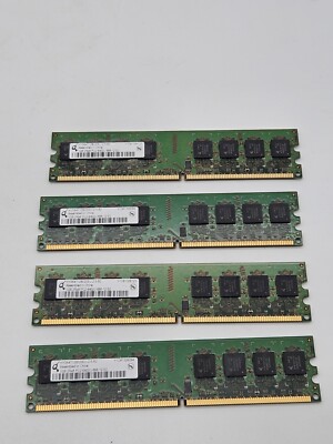 HYS64T128020EU-2.5-B2 Qimonda 1GB PC2-6400U Dual Rank Memory Module Lot Of 4