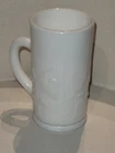 Vintage White Milk Glass Swirly Flower Pattern Tall Decorative Cup Mug