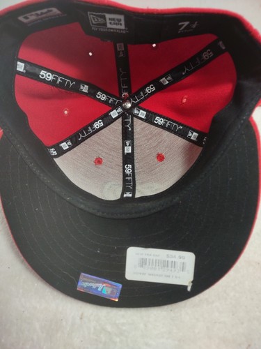 New Era 59Fifty MLB Washington Nationals Fitted Hat Red Size 7 1/4 - Picture 9 of 10