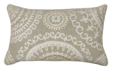 ANCIENT ARABIC MACHINE EMBROIDRED COTTON CUSHION
