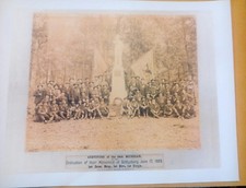 1889 24th Michigan Civil War Survivors At Their Gettysburg Monument NEW Print