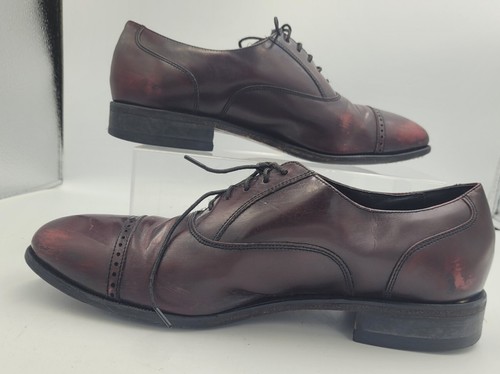 Florsheim Elegante Puntera Talla 8.5 Cuero Borgoña Vestido Fiesta Zapatos De Colección 17057 - Imagen 12 de 24