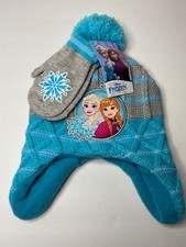 NWT Toddler Girls Disneys Frozen Hat and Mitten Set
