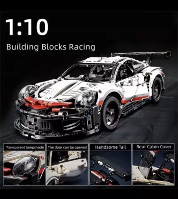 Porsche 911RSR Rennwagen 1631 Teile Modellbausatz, Anleitung, ohne Karton 42096 vergleichbar