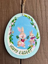 Art Picture Easter Bunny With Eggs Happy Easter  Hadn Made