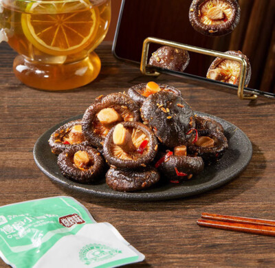 105g * 2 bags Ready-to-eat marinated small mushroom, Barbecue flavored