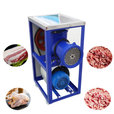 220V Stainless Steel Bone Crusher Commercial Farm Meat Feed Processer w/Cutter