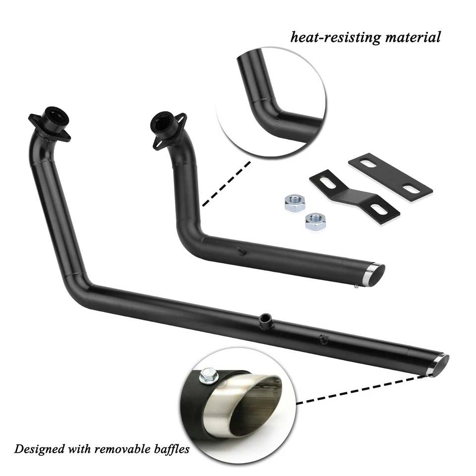 Shortshots Staggered Exhaust Pipe For Yamaha Bolt XVS950 XVS950 R-Spec 2010-2018 — 第 3/4 张图片