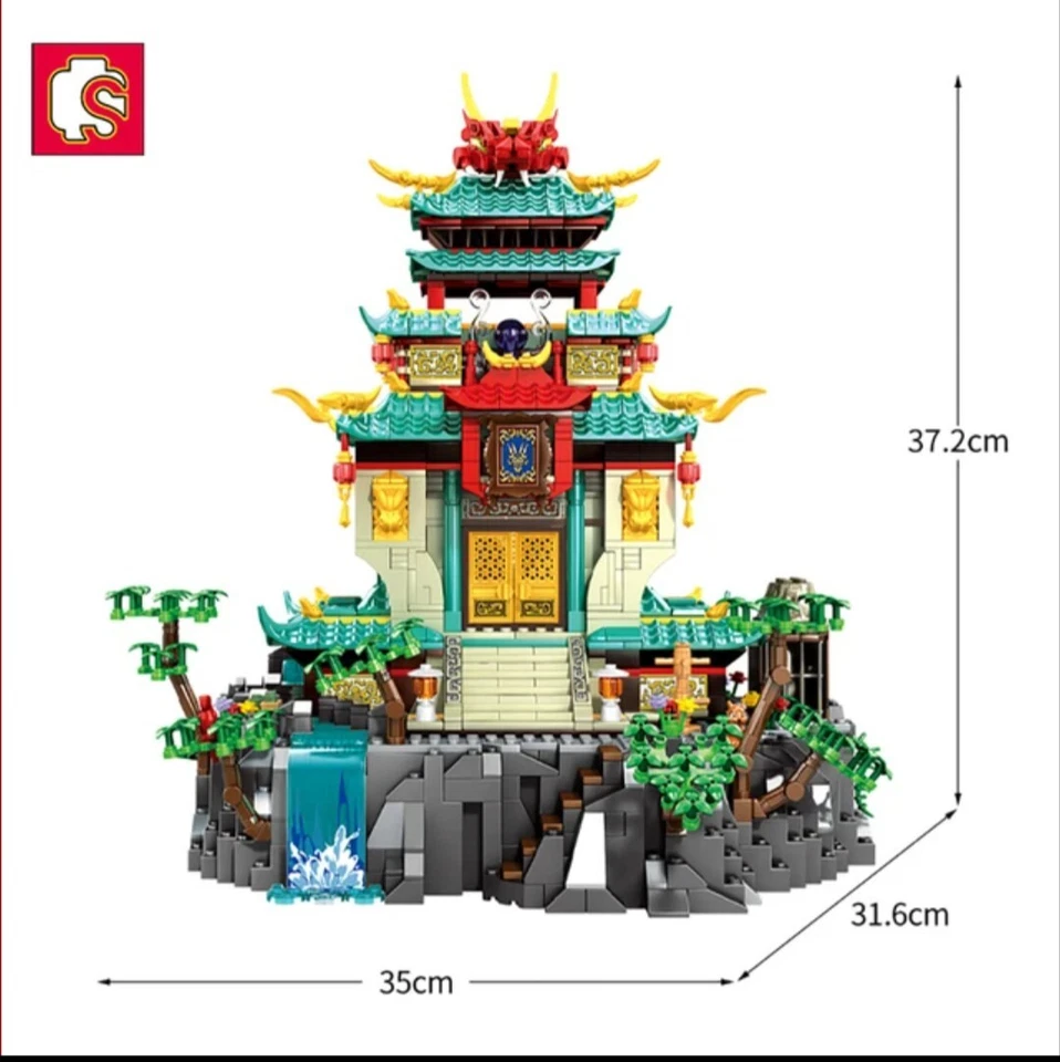 Sembo Yan Dragon Palace Building Blocks Set Model Kits 1715/Pc 6/Mini Fig 206047 - Image 3 of 4