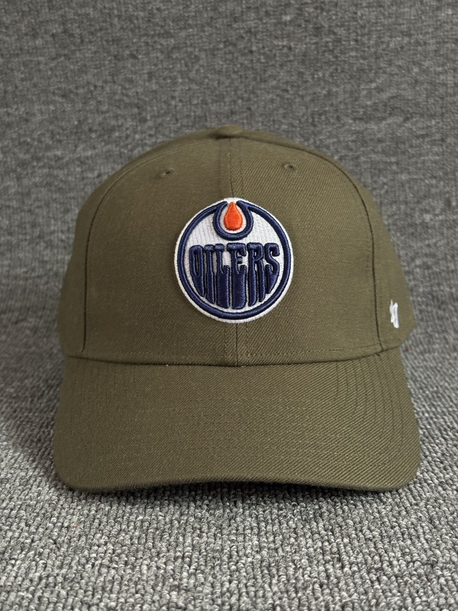 '47 Brand Edmonton Oilers Snapback Cap Olive Green OSFA NHL Hat